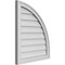 Ekena Millwork Quarter Round Top Right Surface Mount PVC Gable Vent w/ 2"W x 2"P Brickmould Sill Frame, 22"W x 26"H GVPQR22X2603SN - alternate 5